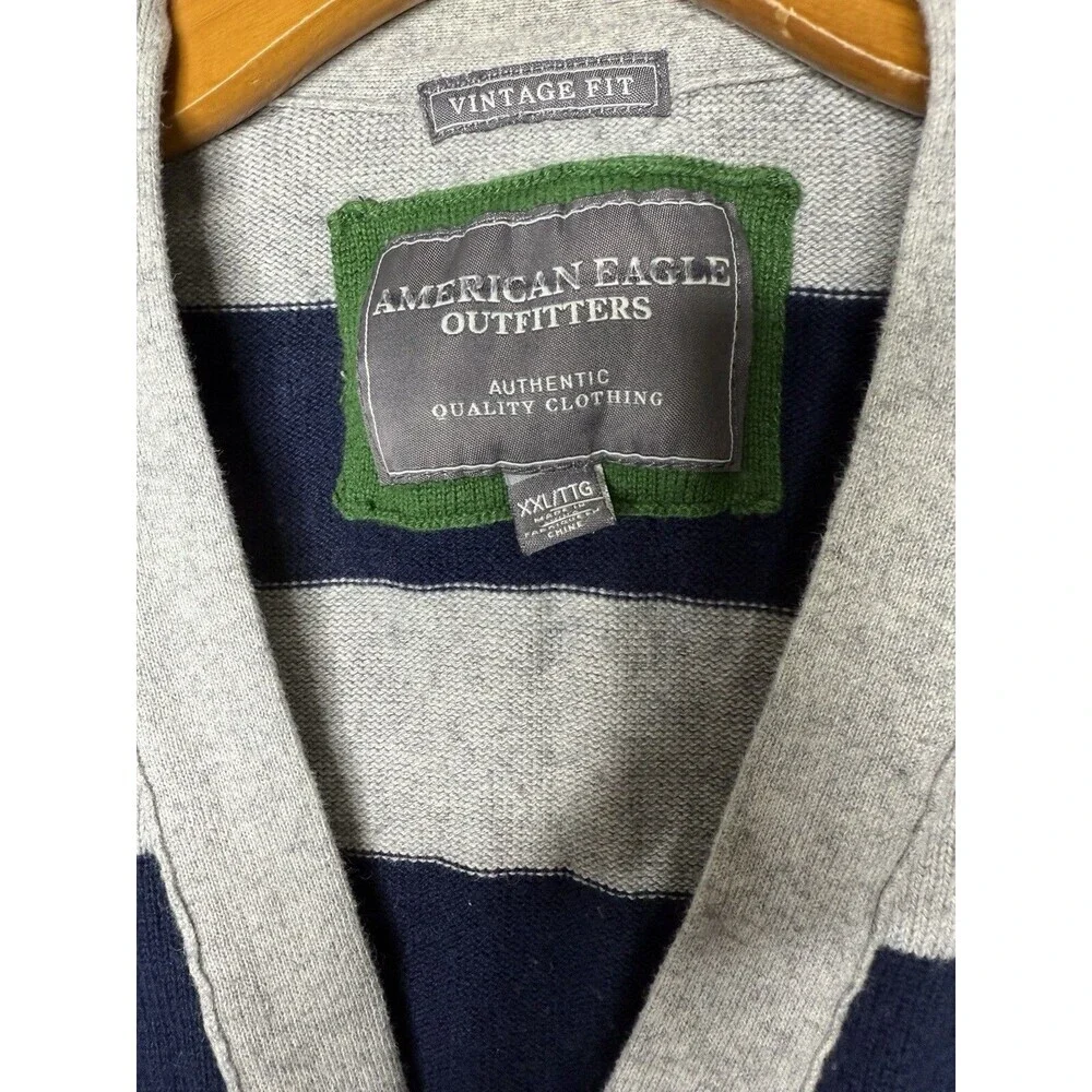 Vintage American Eagle Outfitters Y2K Mens 2X Button Up Cardigan Sweater XXL